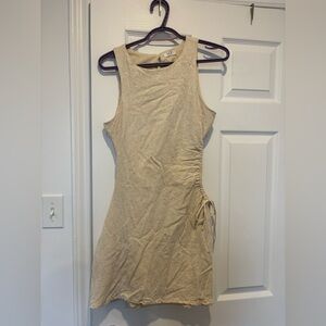 A.C.W. Sand Sleeveless Midi Dress